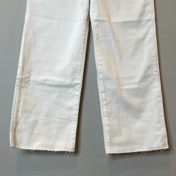 J.Crew 1996 Slim Wide Leg Jean Denim Vacation Holiday Date Trip CH680 White 26 - Picture 6 of 16
